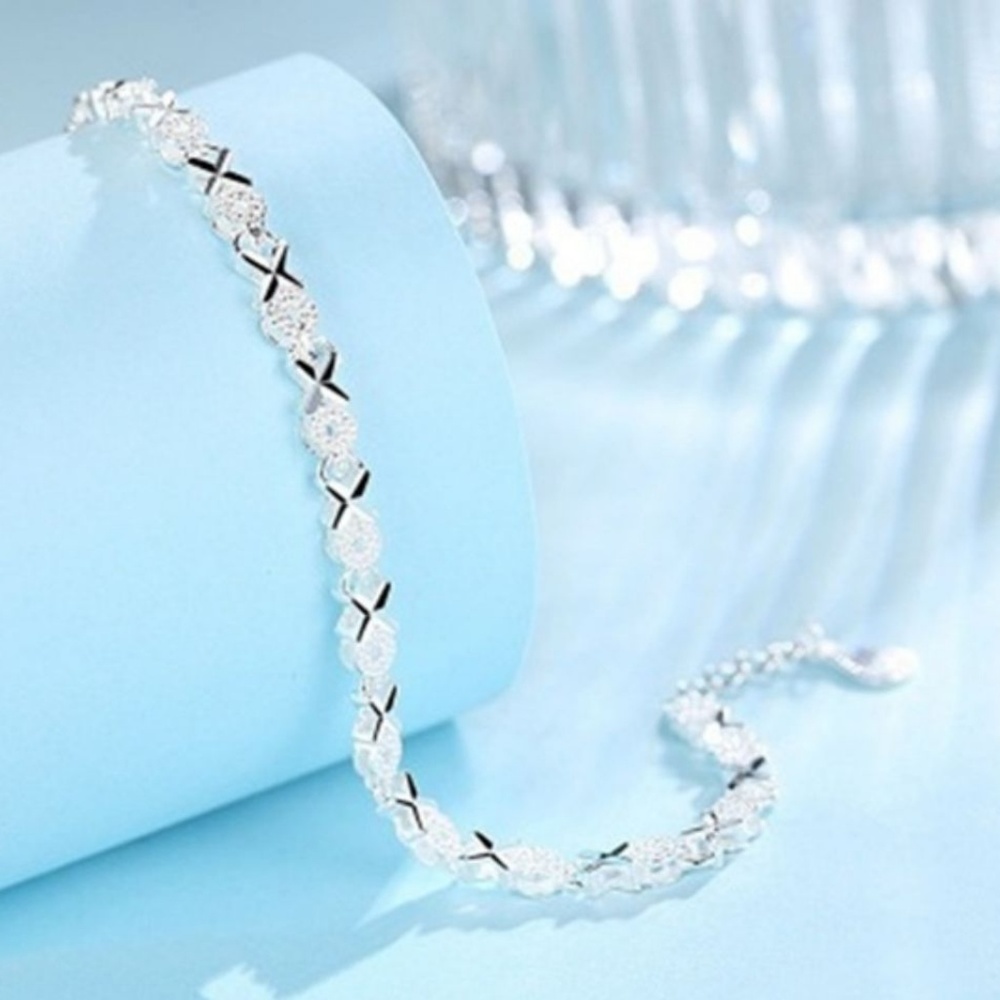 New 925 Sterling Silver and CZ Tennis Bracelet